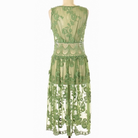 SUNDANCE Floral Embroidered Vieux Carre Midi Dress - Picture 3 of 5